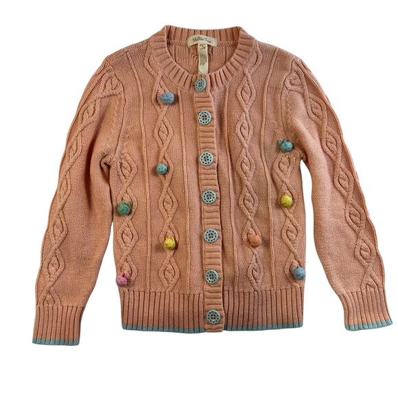 Matilda Jane Girls 4 Lookin Peachy Cardigan Sweater Spring Dream Chasers #31125T - Picture 3 of 8